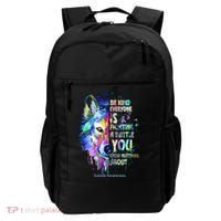 Suicide Awareness Be Kind Everyone Is Fighting A Battle Wolf Backpack thumb 0