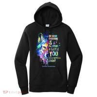 Suicide Awareness Be Kind Everyone Is Fighting A Battle Wolf Women's Hoodie thumb 0