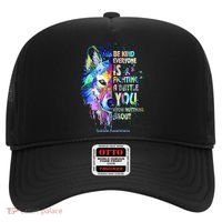 Suicide Awareness Be Kind Everyone Is Fighting A Battle Wolf Hat thumb 0