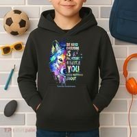 Suicide Awareness Be Kind Everyone Is Fighting A Battle Wolf Kids Hoodie thumb 2
