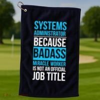 System Administrator Golf Towel thumb 1