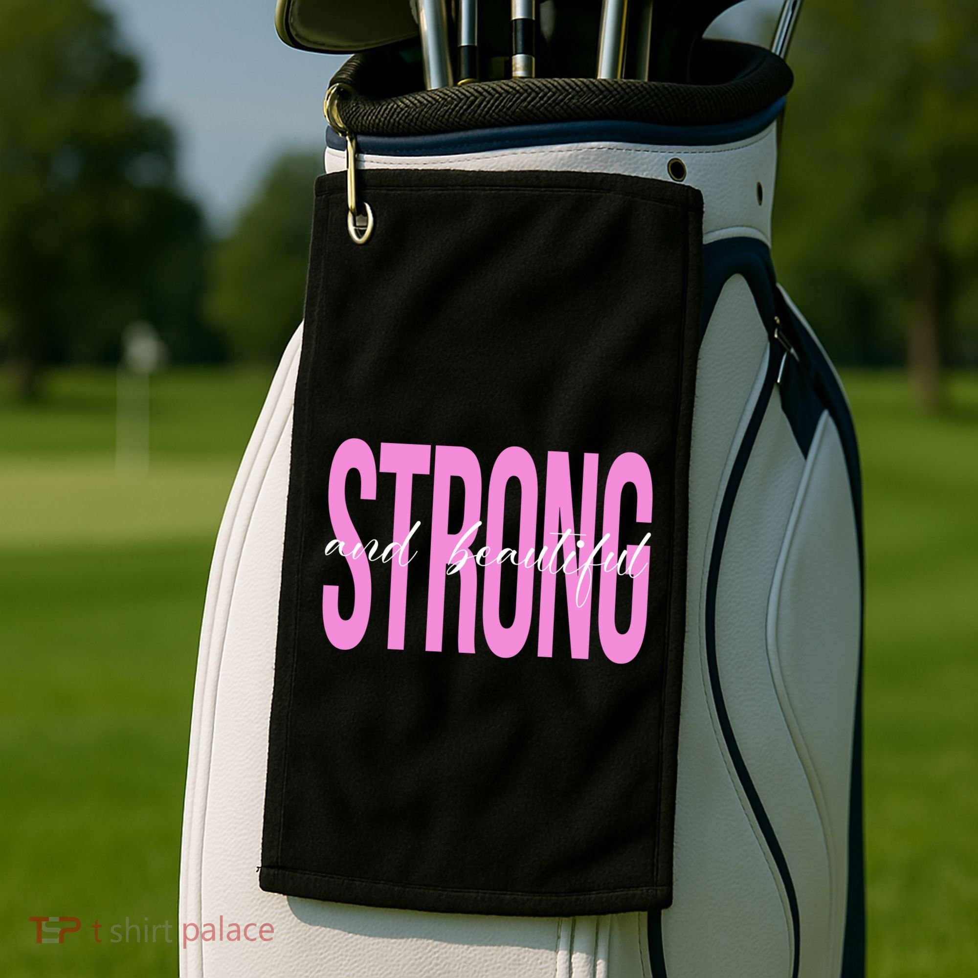 Strong And Beautiful Breast Cancer Awareness Golf Towel