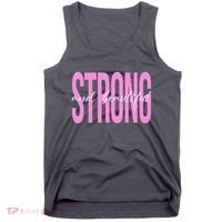 Strong And Beautiful Breast Cancer Awareness Tank Top thumb 0