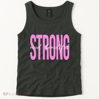 Strong And Beautiful Breast Cancer Awareness Tank Top thumb 2