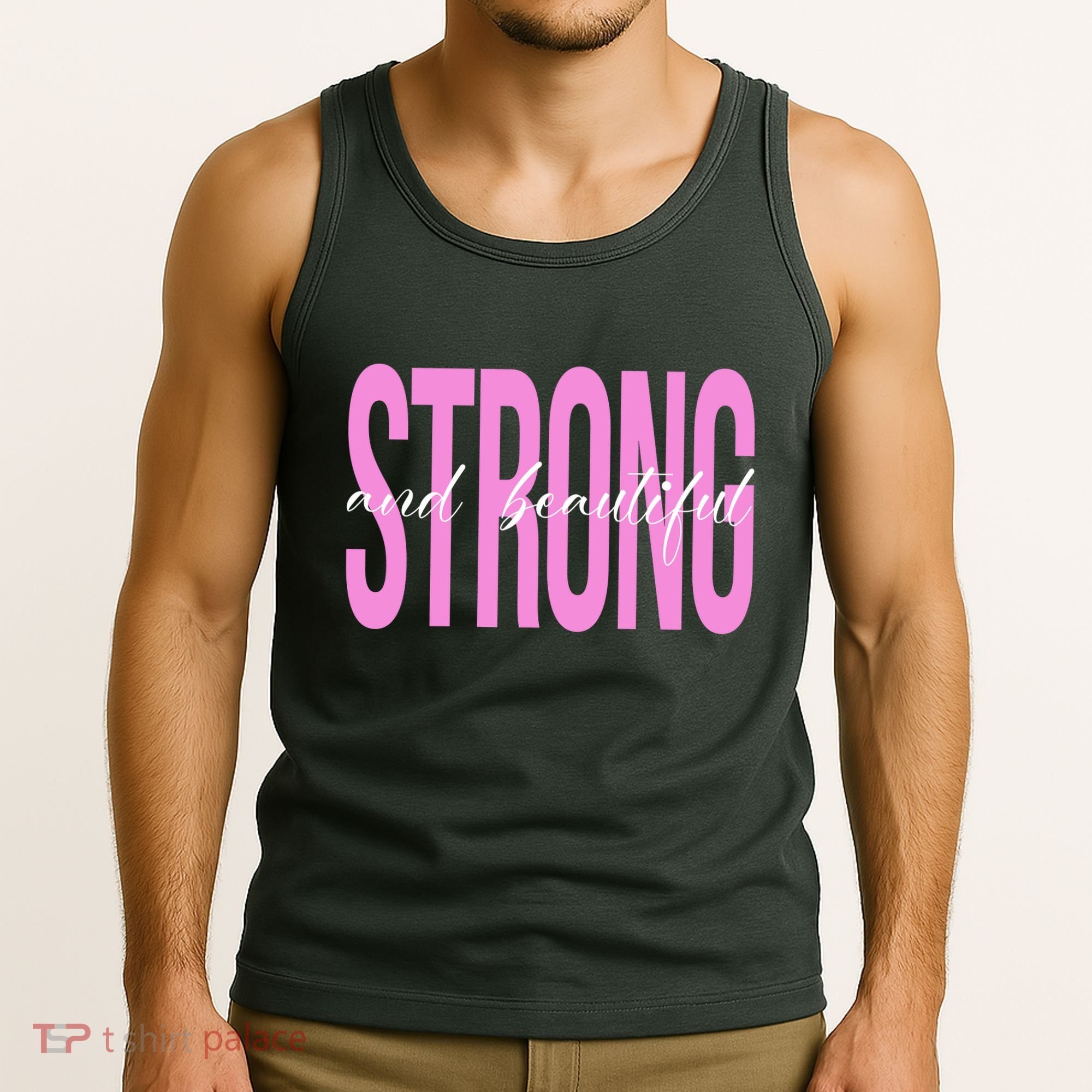 Strong And Beautiful Breast Cancer Awareness Tank Top