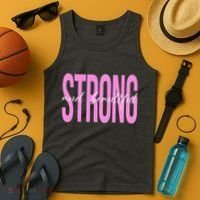 Strong And Beautiful Breast Cancer Awareness Tank Top thumb 4