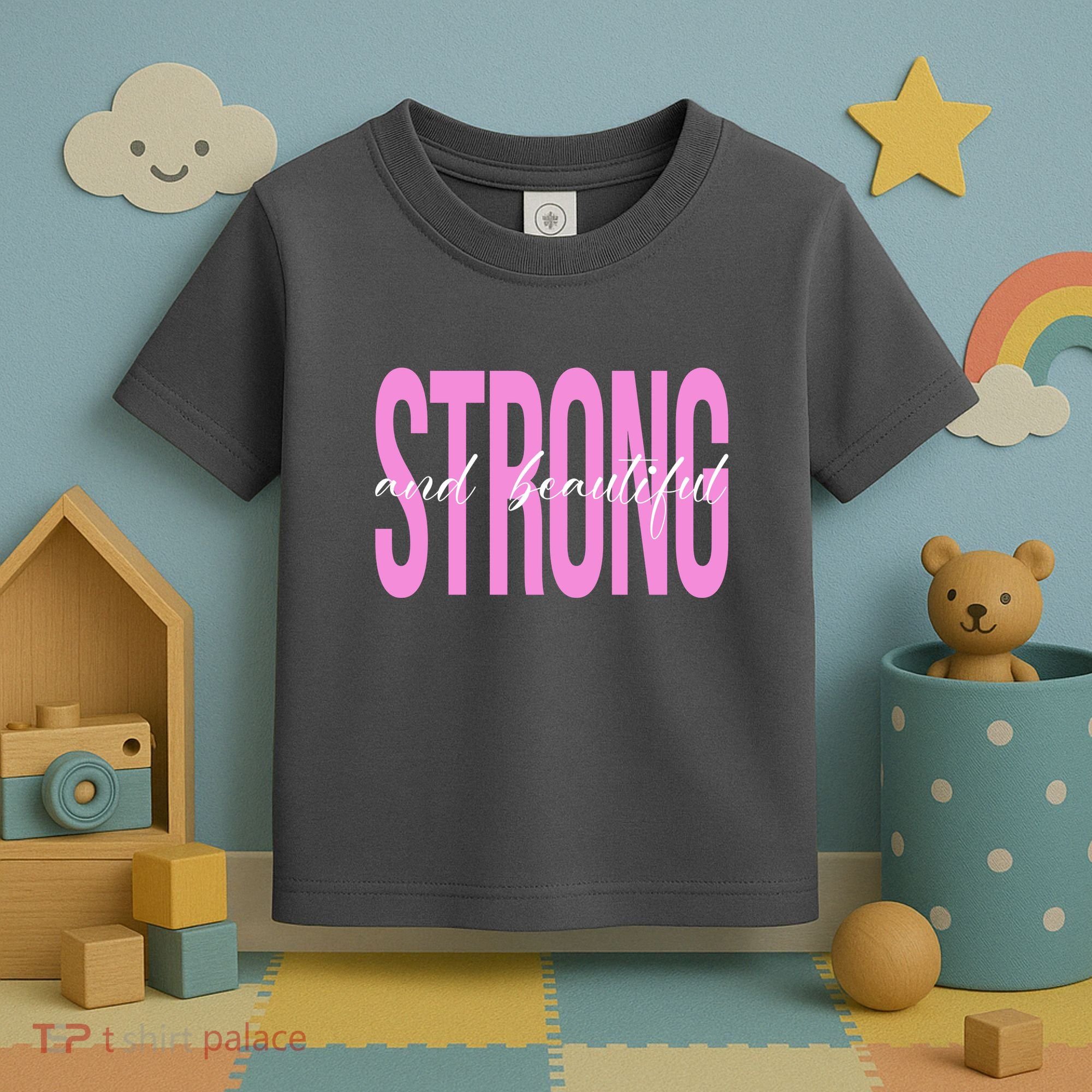 Strong And Beautiful Breast Cancer Awareness Toddler T-Shirt
