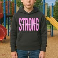 Strong And Beautiful Breast Cancer Awareness Kids Hoodie thumb 2