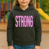 Strong And Beautiful Breast Cancer Awareness Kids Hoodie thumb 3