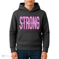 Strong And Beautiful Breast Cancer Awareness Kids Hoodie thumb 4