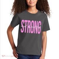 Strong And Beautiful Breast Cancer Awareness Kids T-Shirt thumb 2