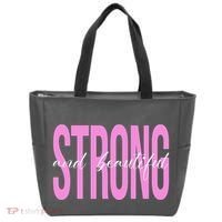 Strong And Beautiful Breast Cancer Awareness Tote Bag thumb 0
