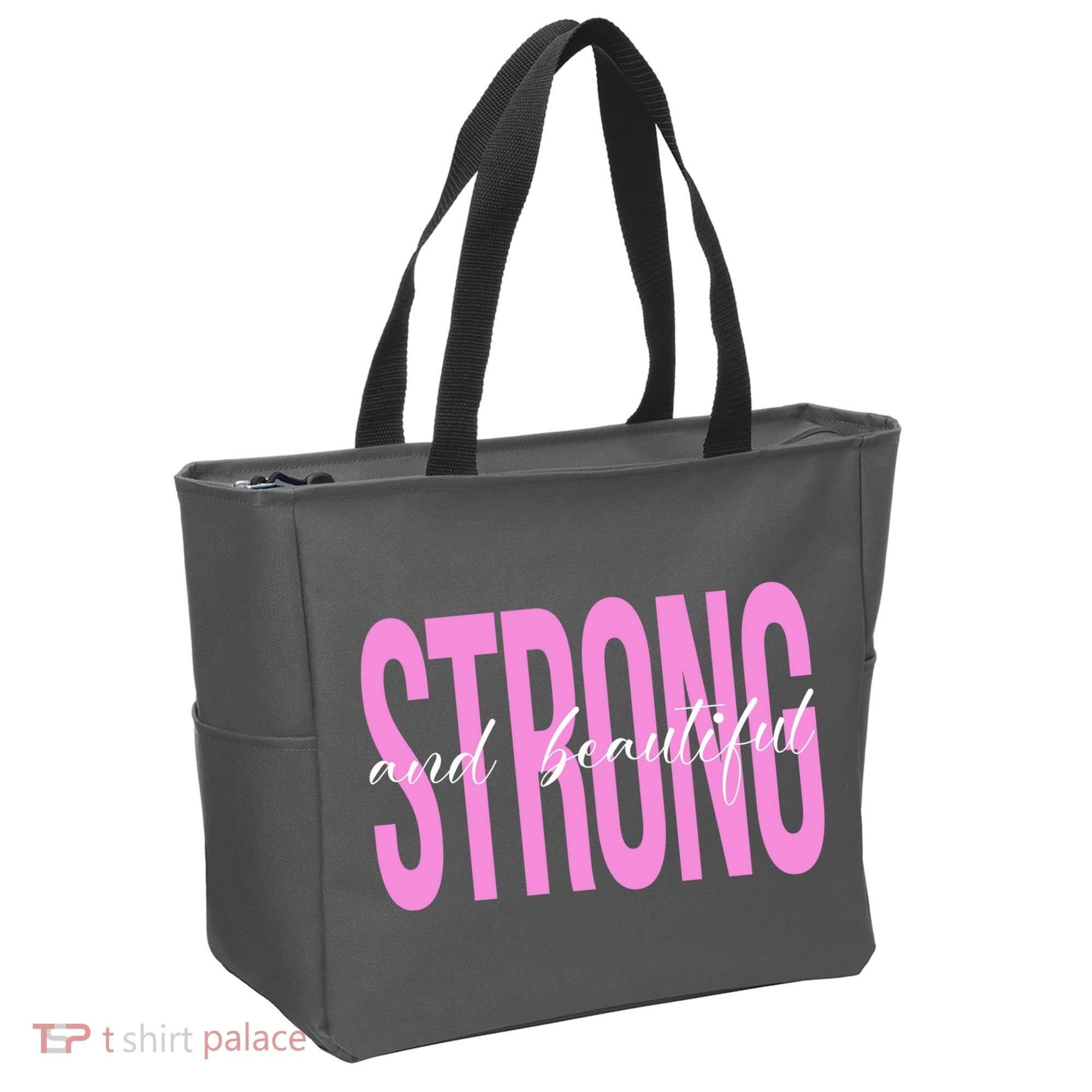 Strong And Beautiful Breast Cancer Awareness Tote Bag