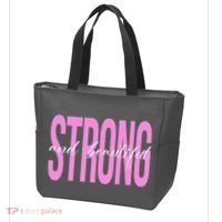 Strong And Beautiful Breast Cancer Awareness Tote Bag thumb 3