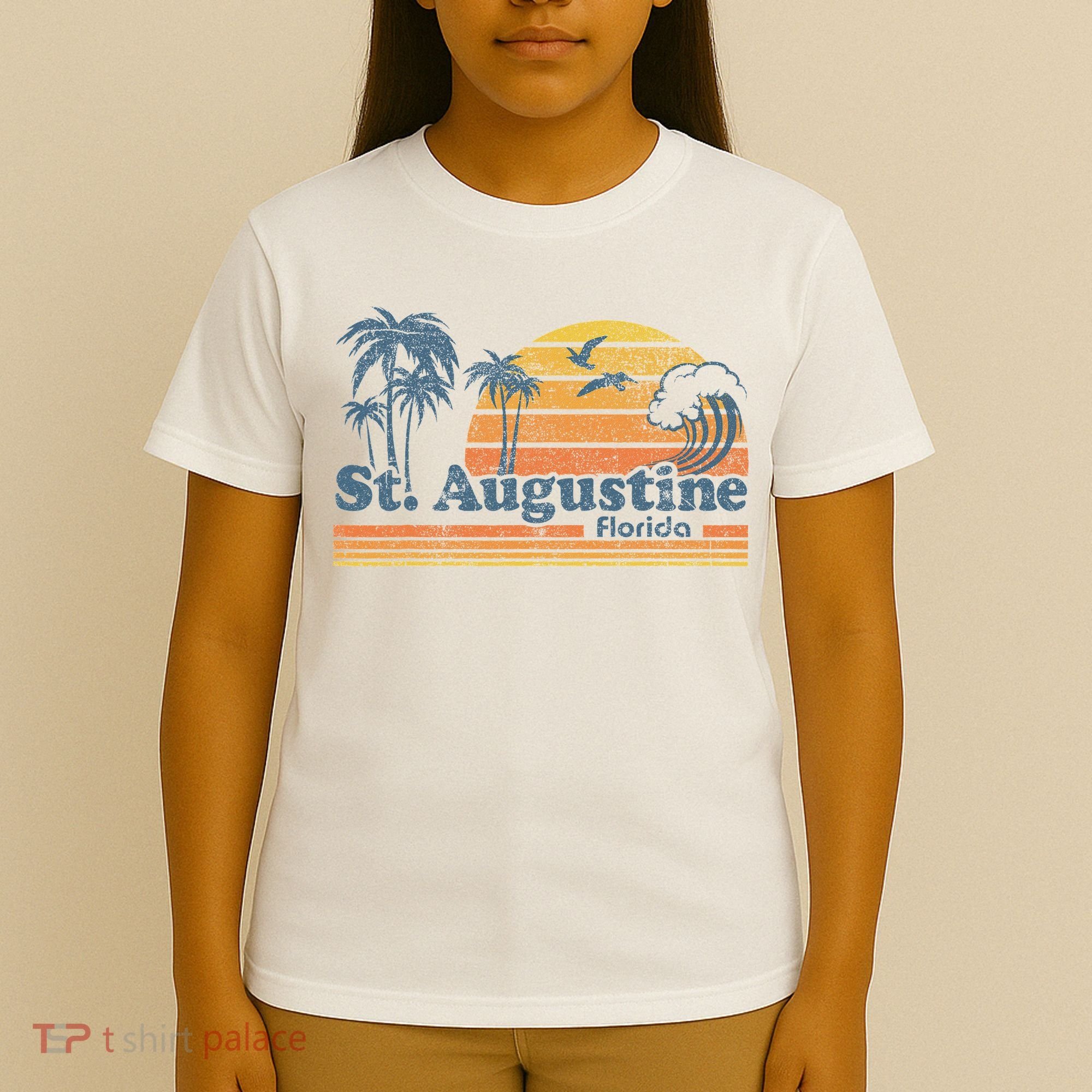 St Augustine Beach Florida Vintage Spring Break 70s Retro T-Shirt
