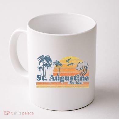 St Augustine Beach Florida Vintage Spring Break 70s Retro Coffee Mug