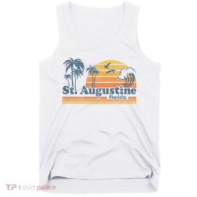 St Augustine Beach Florida Vintage Spring Break 70s Retro Tank Top