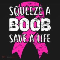 Squeeze A Boob Save A Life Breast Cancer Warrior Pink Ribbon Sweatshirt thumb 3