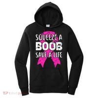 Squeeze A Boob Save A Life Breast Cancer Warrior Pink Ribbon Women's Hoodie thumb 0