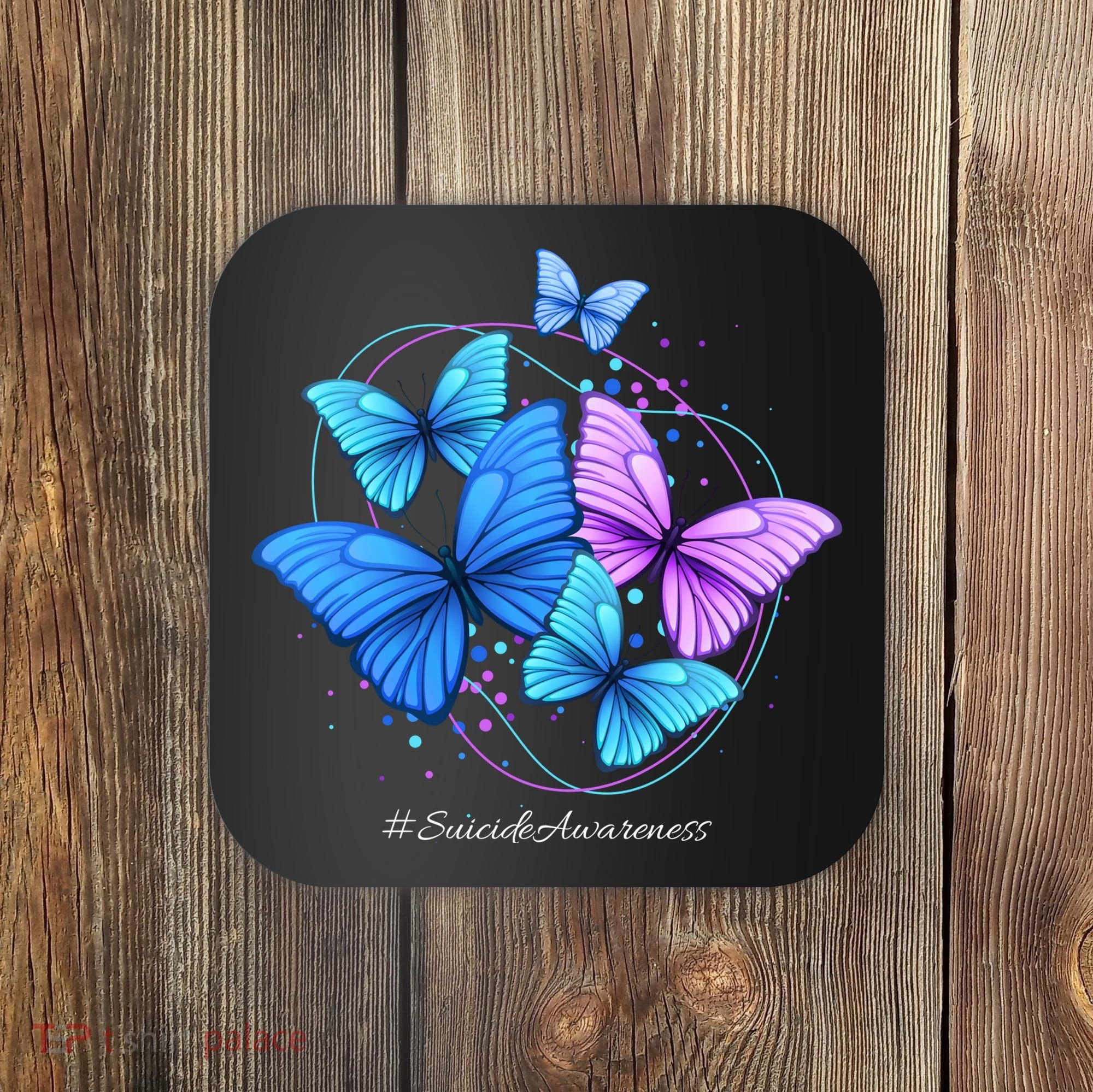 Suicide Awareness Butterfly Coaster