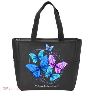 Suicide Awareness Butterfly Tote Bag