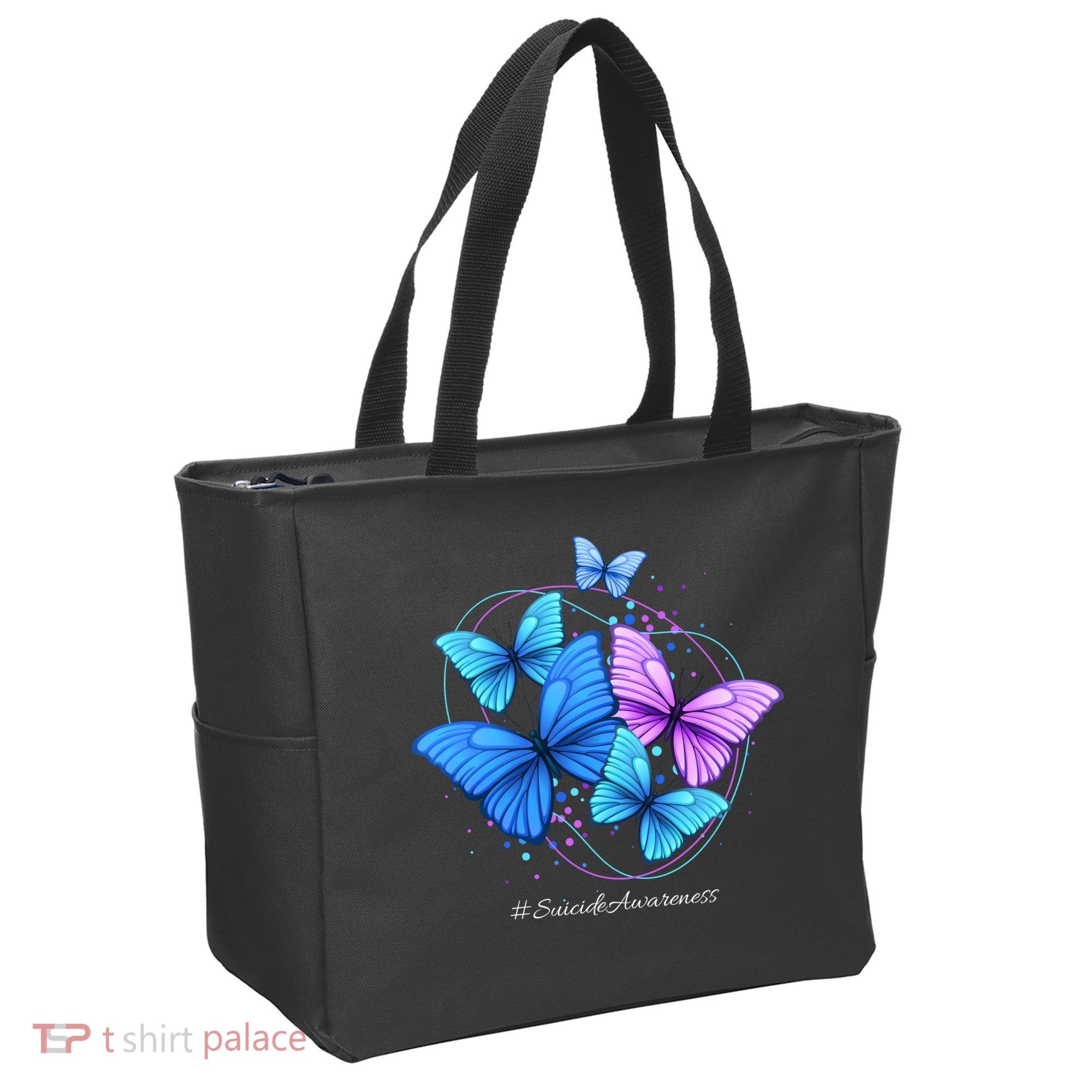 Suicide Awareness Butterfly Tote Bag