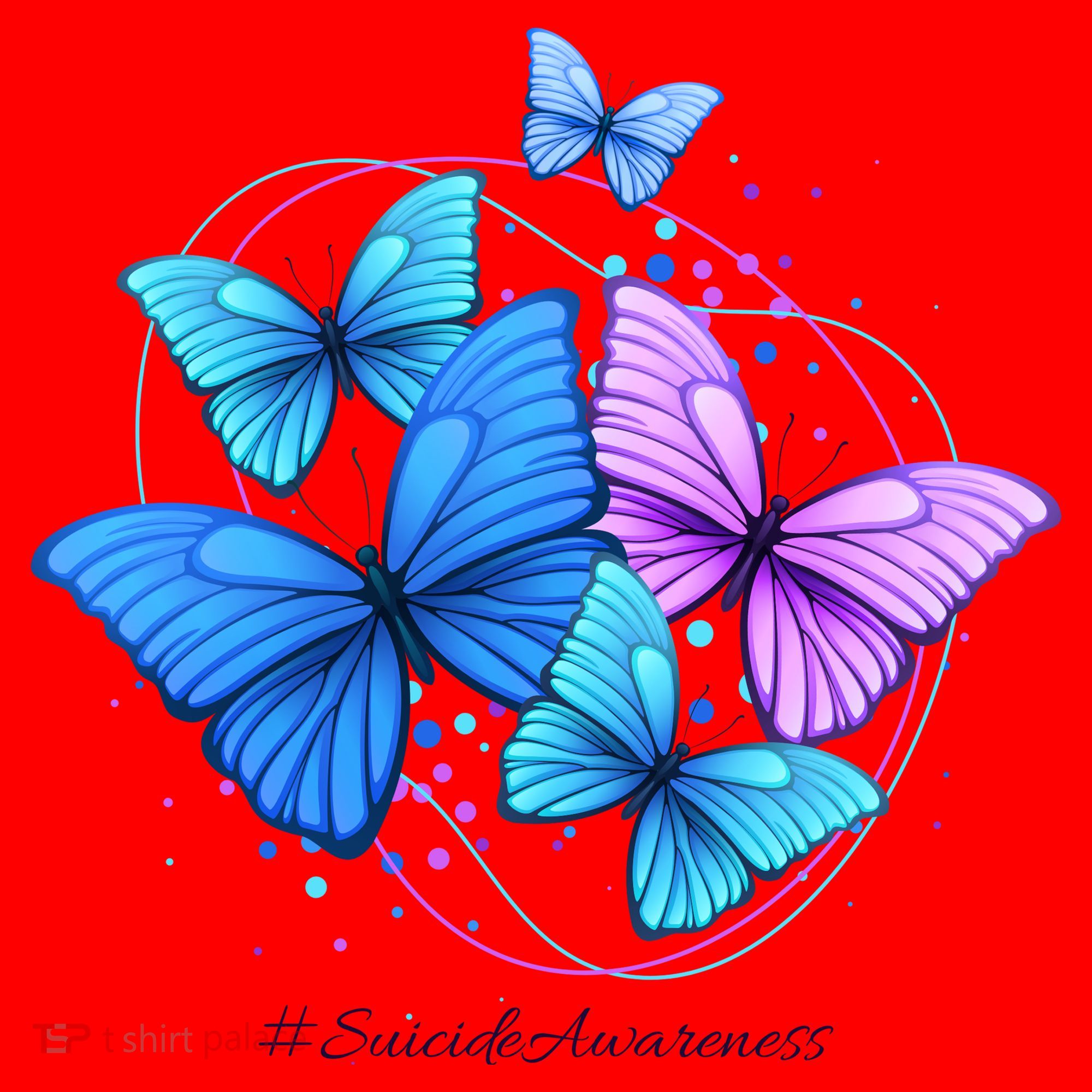 Suicide Awareness Butterfly Santa Hat