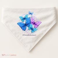 Suicide Awareness Butterfly USA-Made Doggie Bandana thumb 0