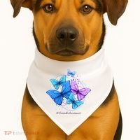 Suicide Awareness Butterfly USA-Made Doggie Bandana thumb 1