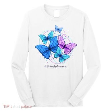 Suicide Awareness Butterfly Long Sleeve Shirt