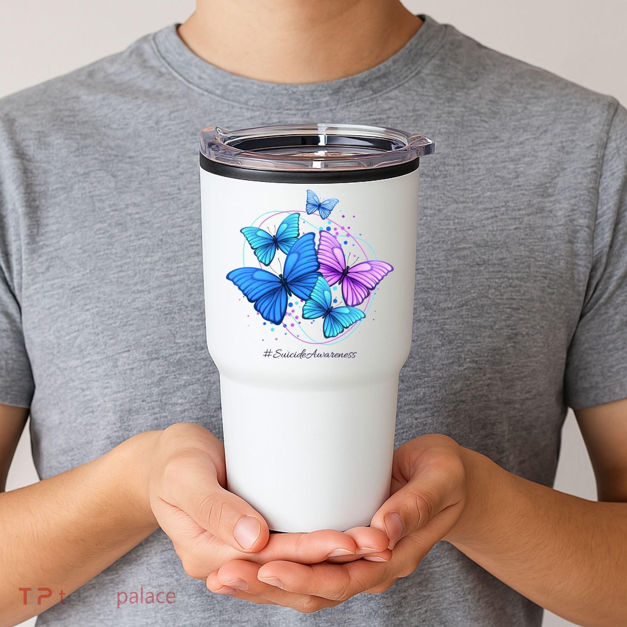 Suicide Awareness Butterfly Tumbler