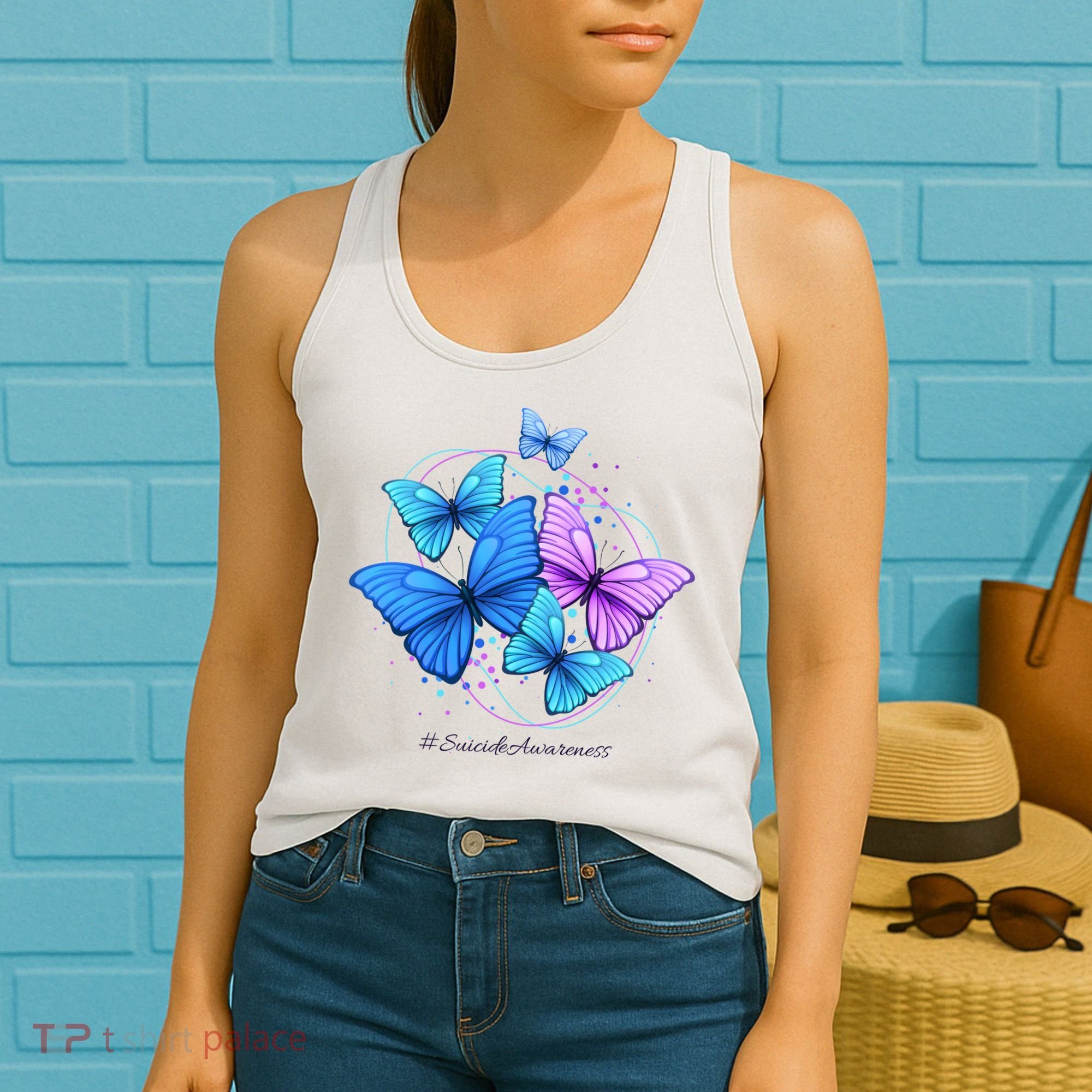 Suicide Awareness Butterfly Women's Tank Top
