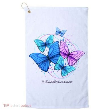 Suicide Awareness Butterfly Golf Towel