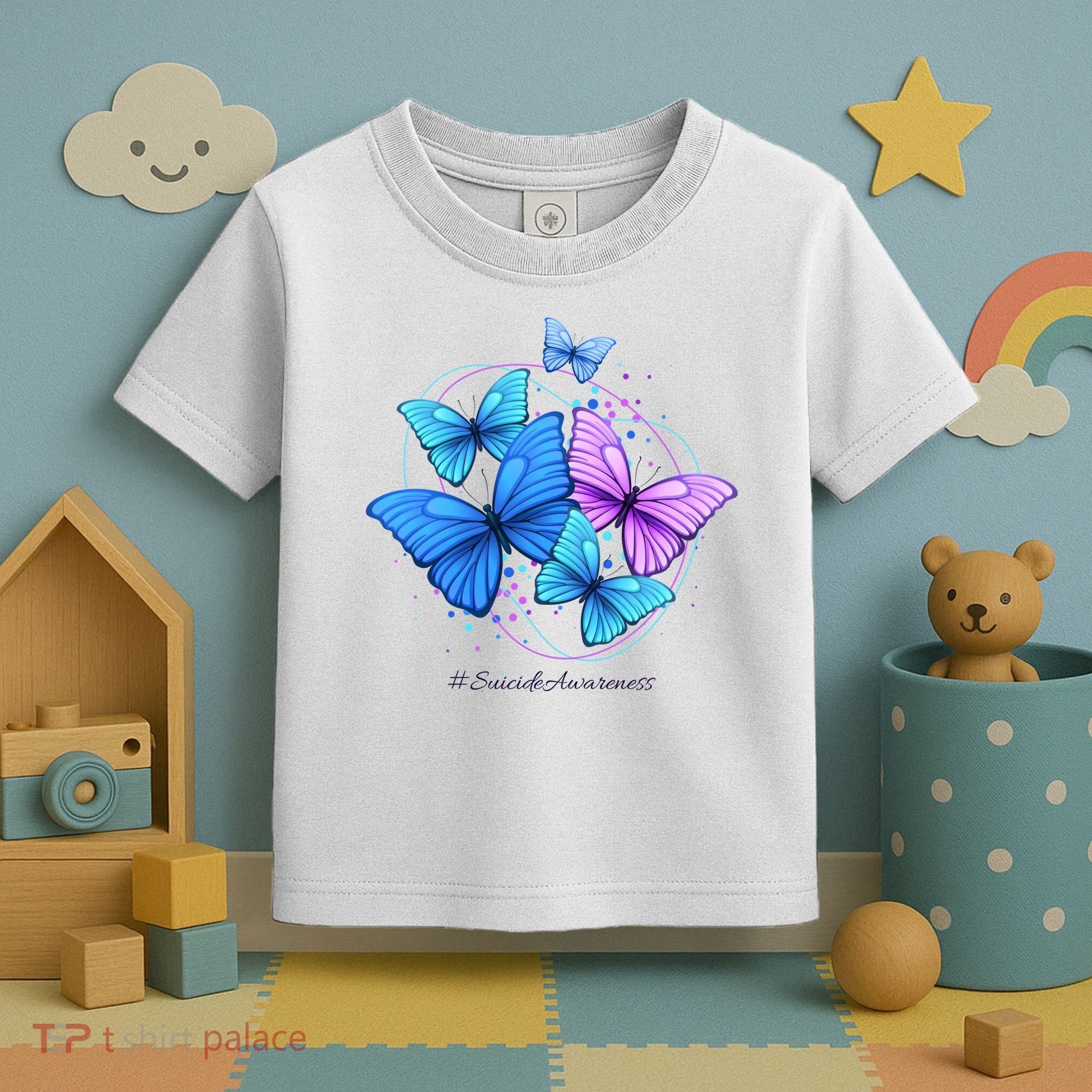 Suicide Awareness Butterfly Toddler T-Shirt