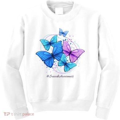 Suicide Awareness Butterfly Kids Sweatshirt