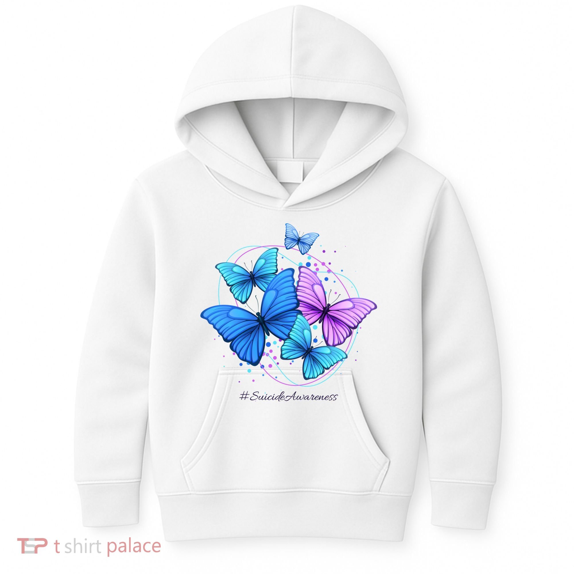Suicide Awareness Butterfly Kids Hoodie