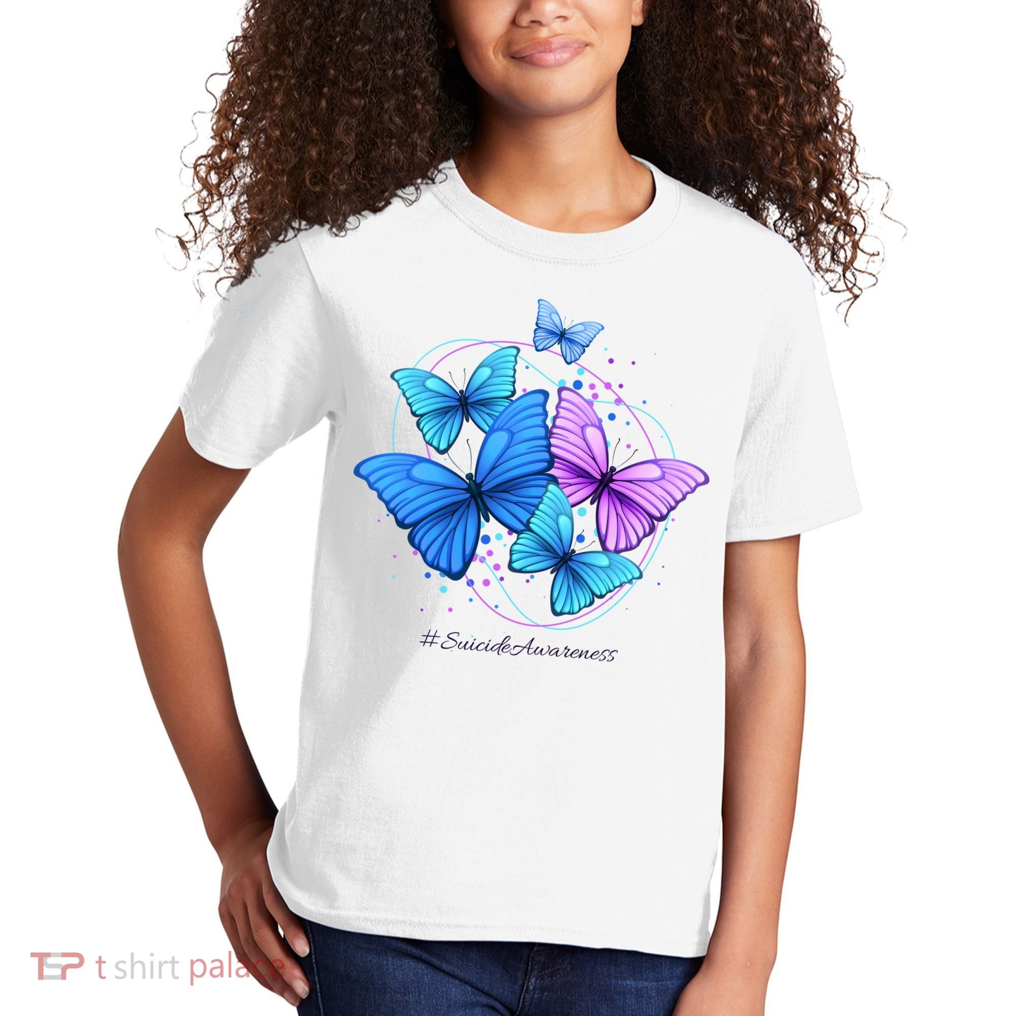 Suicide Awareness Butterfly Kids T-Shirt