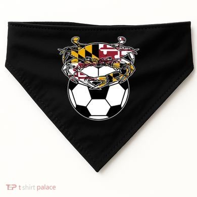 Soccer And Blue Crab Cute Gift USA-Made Doggie Bandana