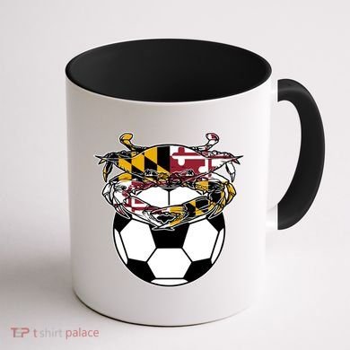 Soccer And Blue Crab Cute Gift Coffee Mug back