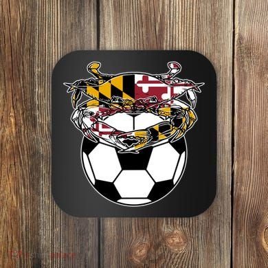 Soccer And Blue Crab Cute Gift Coaster