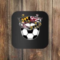 Soccer And Blue Crab Cute Gift Coaster thumb 0