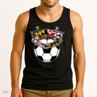 Soccer And Blue Crab Cute Gift Tank Top thumb 3