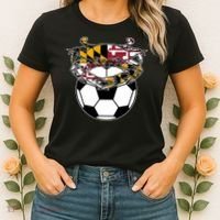 Soccer And Blue Crab Cute Gift Women's T-Shirt thumb 2