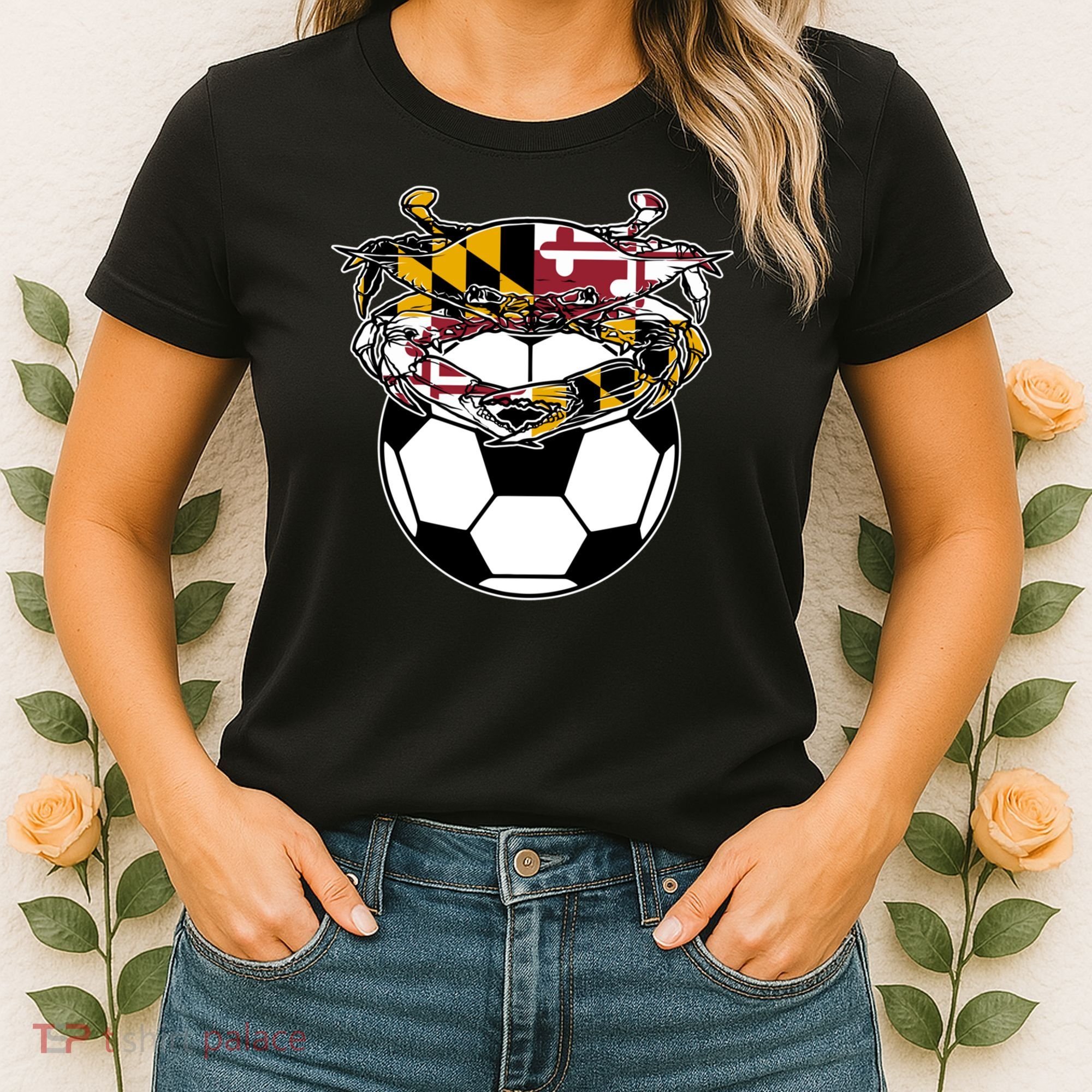 Soccer And Blue Crab Cute Gift Women's T-Shirt