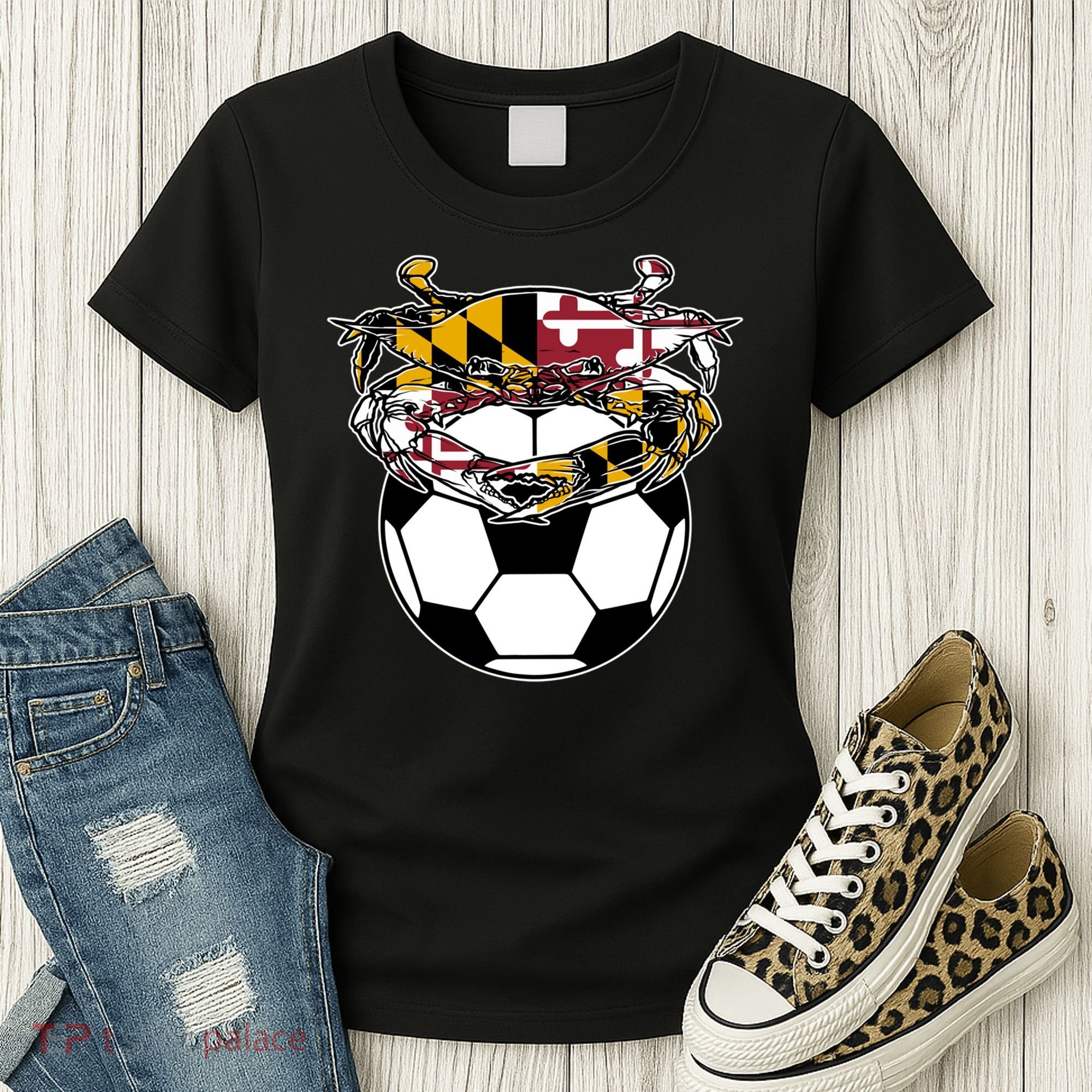 Soccer And Blue Crab Cute Gift Women's T-Shirt