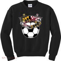 Soccer And Blue Crab Cute Gift Kids Sweatshirt thumb 0
