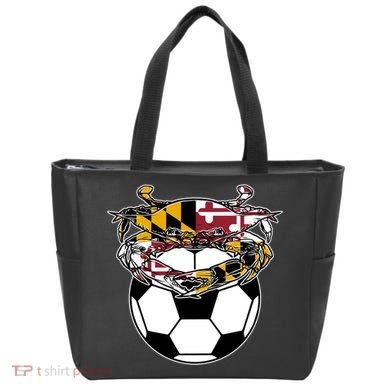 Soccer And Blue Crab Cute Gift Tote Bag