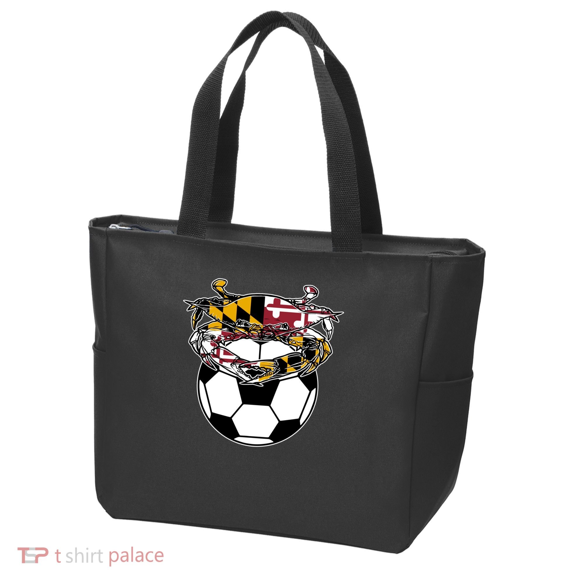 Soccer And Blue Crab Cute Gift Tote Bag
