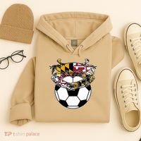 Soccer And Blue Crab Cute Gift Hoodie thumb 4