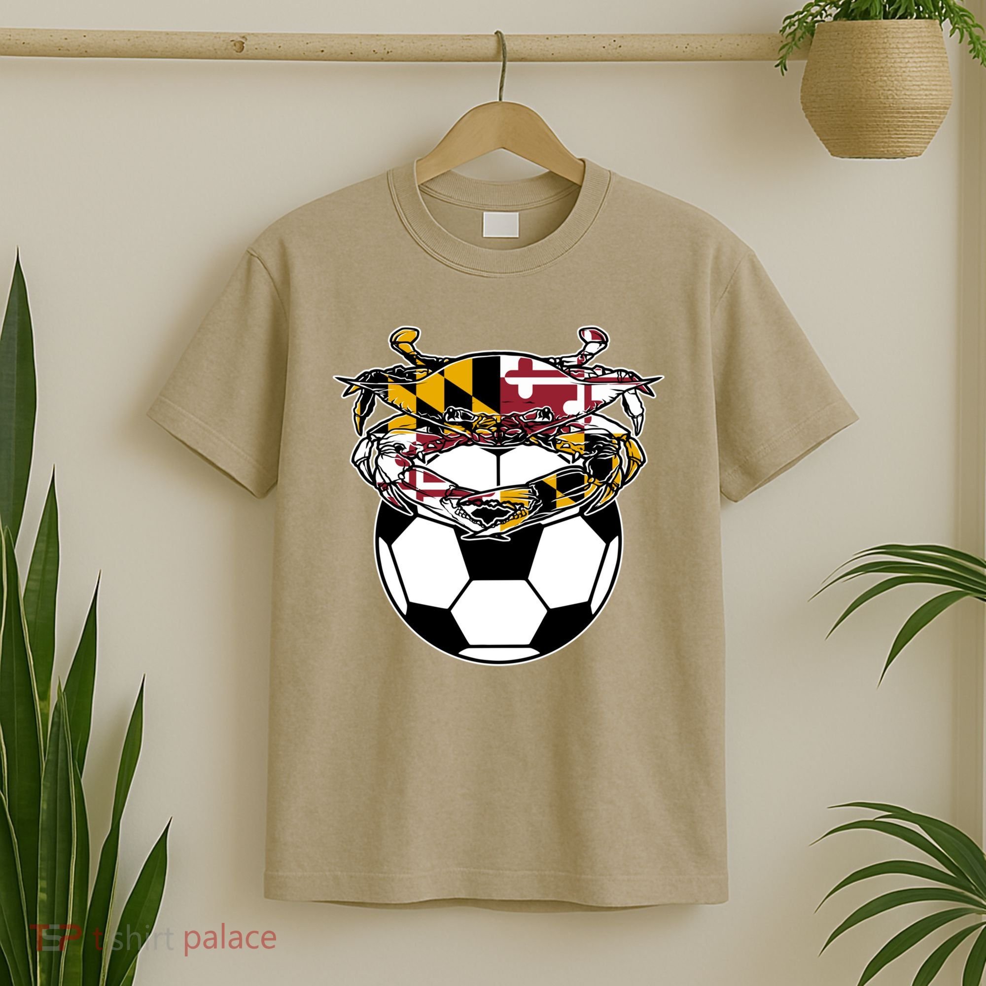 Soccer And Blue Crab Cute Gift T-Shirt